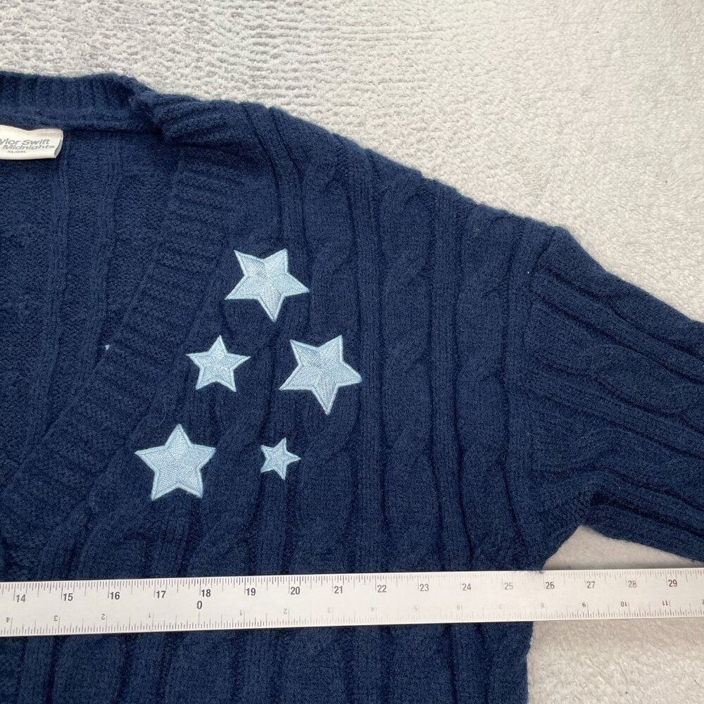 Taylor Swift Midnights Cable Knit Star Cardigan Women's Size XL/2XL Button Up - Picture 7 of 10